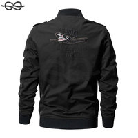Blouson Aviateur Homme Style Printemps Multi-Poches Tactique Veste de Moto Automne Légère en Coton Col Montant