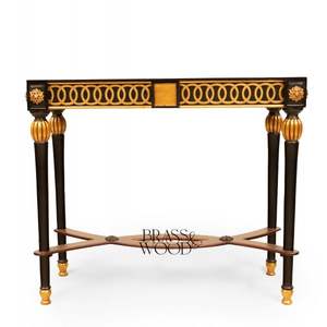 Mesa Consola Clásica de Lujo Pintada a Mano con Detalles en Dorado - Product Image 2