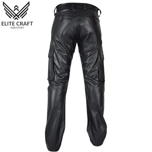 กางเกงหนังผู้ชายทรงตรงเอวสูงมีซิปเสื้อผ้าลำลองสีพื้นดีไซน์ใหม่ออกแบบโลโก้ได้ตามต้องการ - Product Image 6