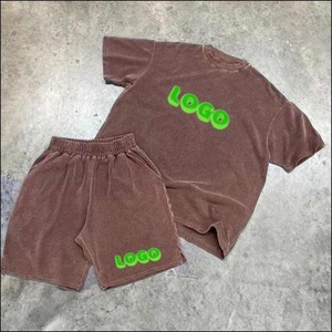 Ensemble deux pièces pour homme Ensemble t-shirt et short décontracté Costume de sport pour homme à la mode à manches courtes - Product Image 3