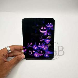 Halloween Private Logo Acrylic <b>Eyelash</b> Tiles With <b>Magnets</b> For Tweezers Custom Sustainable Horror Scream Pumpkin Bow Lash Tiles - Product Image 5