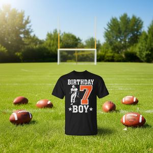 Maglietta per il compleanno di un ragazzo di 7 anni, amante del calcio, per celebrare il settimo compleanno per gli appassionati di sport - Product Image 3