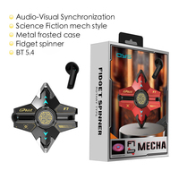 Casque de jeu sans fil Fidget Spinner JL 5.3 avec réduction active du bruit, étanche IPX-4, LED RGB et indicateur de batterie