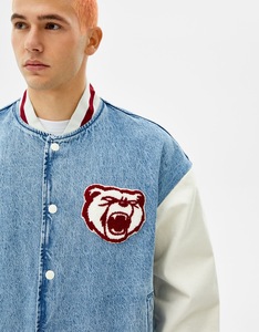 Nueva chaqueta Varsity de moda para hombre, chaqueta de béisbol Bomber ajustada informal a precio de fábrica por encargo - Product Image 3