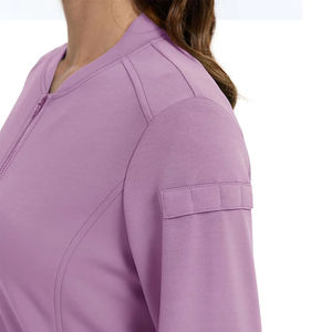 Veste de travail médicale pour femmes et hommes, manches longues, fermeture éclair, veste respirante pour infirmière, polaire légère pour un mouvement facile - Product Image 3