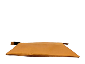 Customized Flat Orange Color Printed Recycled Polyester <b>Waterproof</b> Smart Casual <b>Pouch</b> with Zippier Closer Travel Cosmetic <b>Pouch</b> - Product Image 4