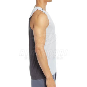 เสื้อกล้ามผู้ชายผ้าคอตตอนโพลีเอสเตอร์ชุดออกกำลังกายชุดออกกำลังกายสไตล์ล่าสุด - Product Image 3