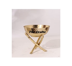 Bol de service martelé en acier inoxydable de qualité supérieure avec poignées Vaisselle Snacks alimentaires et bol à chocolat à vendre - Product Image 4