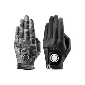 Gant de golf en cuir Cabretta personnalisé OEM Gants de golf noirs Gants de golf en tissu Cuir Cabretta de qualité supérieure Tout en cuir - Product Image 1