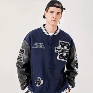 Chaqueta universitaria de lana personalizada de alta calidad para hombre, ropa de calle en blanco, diseño de Letterman, bajo MOQ, fabricante personalizado, OEM y ODM - Product Image 4
