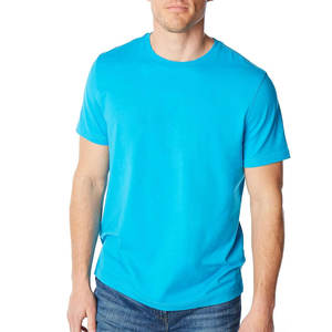 Venta al por mayor de los hombres 100% algodón camiseta de moda Slim Fit cuello redondo ligero 220g de alta calidad liso para Pima personalizable - Product Image 5