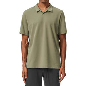 Camiseta Deportiva de Manga Corta para Hombre, Transpirable, de Algodón Tejido, para Golf y Tenis, Uso Casual, Diseño Sólido, Corte Holgado - Product Image 5