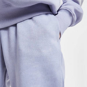 Chándal de lavado ácido de algodón puro para mujer Chándal de moda de manga larga transpirable de peso pesado para mujer - Product Image 6