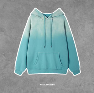 Ensemble de pulls à capuche surdimensionnés vintage en coton dégradé délavé à l'acide Jogger pour hommes - Product Image 3