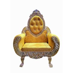 Silla Vintage Royal de Altura Baja con Respaldo Acolchado para Decoración de Mandap de Bodas, Escenario de Boda, Hotel, Banquete, Eventos - Product Image 3