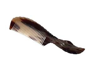 Peigne en corne de buffle naturel Brosse à cheveux de massage de la tête à dents larges Brosse à cheveux de soins de santé Peignes à barbe Peine by HF CRAFT - Product Image 1