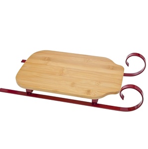 Trineo decorativo de madera con decoración navideña simple y elegante con color personalizado y tamaños con tamaños de 16 pulgadas - Product Image 1