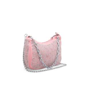 Pour rose P36115 Preppy sac à bandoulière Vintage dame bohème Design chaînes perles étanche RFID unique cuir PU été hiver - Product Image 2