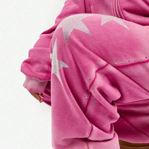 Survêtement unisexe à capuche décontracté, couleur unie, délavé à l'acide, avec broderie et logo appliqué, style streetwear, personnalisé, longueur intégrale, respirant - Product Image 5