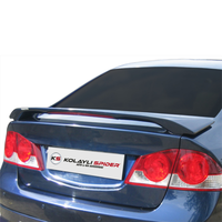 Aileron de coffre arrière mat en FRP pour Honda Civic 2006-2011, remplacement d'aile de coffre pour kit carrosserie, accessoire de style extérieur pour voiture