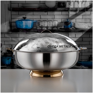 Cazuela árabe con acabado en plata de buena calidad con tapa, cazuela de gran venta, calentador de alimentos y olla caliente para vajilla - Product Image 2