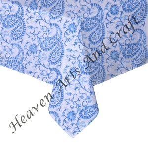 100% algodón bloque de mano impreso mantel tejido decorativo y duradero cubierta cuadrada para Centro o mesa de centro - Product Image 4