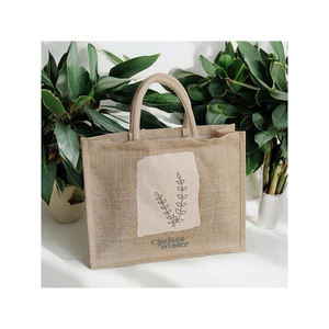 Nueva llegada de gran capacidad Bolsa De yute bordado cremallera cordón cubierta cierre moda India exportación cosméticos bolsas casos - Product Image 4