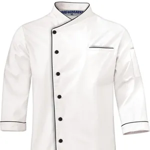 长袖男女通用厨房厨师夹克外套食品服务、餐饮服务和烹饪专业制服服装