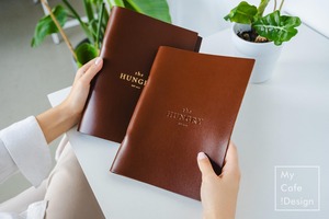 <b>Leather</b> A4 With Elastic Center Holder Menu Holder With Embossing Restaurant Folder <b>Binder</b> Custom Cover LMC-0023 - Product Image 6