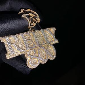 จี้เพชรโมอิสแท้14K สีโรสโกลด์ประดับเพชรโมอิสกลม3.80Ct ออกแบบได้ตามต้องการจี้และเครื่องรางสำหรับงานเลี้ยง - Product Image 2