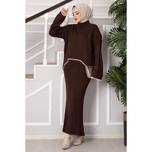 Shepherd <b>Stitched</b> Crop <b>Dress</b> Brown - Product Image 3