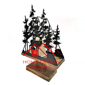 Holder Latest <b>Christmas</b> and Easter Decor <b>Reindeer</b> Aluminium Wood Candle Holder Premium Design Nickel Finished Shape Candle - Product Image 4
