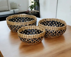 Cuencos de jacinto de agua hechos a mano comida natural presentación decoración ecológica productos vietnamitas al por mayor - Product Image 3