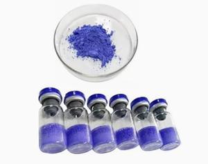 Polvo de péptido de cobre azul antienvejecimiento Grado cosmético Ghk-Cu para reparación postoperatoria y calmante - Product Image 1