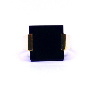 Everyday Wear Sterling Silver 925 Low MOQ Anillo de sello de piedras preciosas de ónix negro de Estilo Vintage clásico de alta calidad - Product Image 2