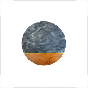 Planche à découper ronde en marbre avec fonction antidérapante, planche à découper en pierre naturelle pour la cuisine - Product Image 1