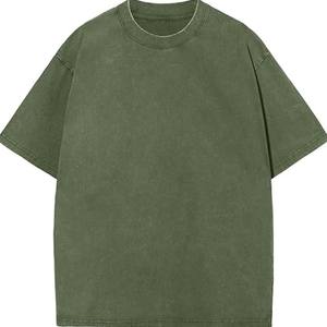 เสื้อยืดผู้ชายทรงโอเวอร์ไซส์ ผ้าถัก 100% โพลีเอสเตอร์/คอตตอน น้ำหนักเบา ระบายอากาศได้ดี เป็นมิตรกับสิ่งแวดล้อม สไตล์ลำลอง สตรีทแวร์ สีพื้น ย้อมสีแบบแอซิด - Product Image 1