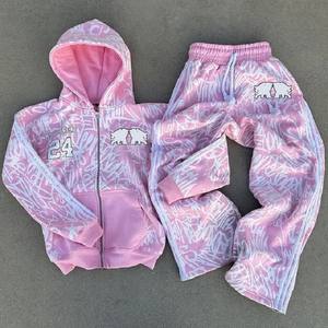 Conjunto Deportivo Transpirable 100% Algodón para Invierno, Traje Deportivo Unisex para Hombre y Mujer, Chaqueta y Pantalones Deportivos Casuales de Corte Regular - Product Image 1