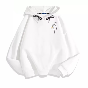 2024 Autumn New Fashionable Duck Print Men Women Oversize Long Sleeved Hooded Sweatshirt All Cotton Street <b>Hip</b>-hop Style Knitted - Product Image 4