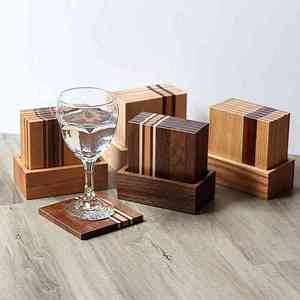 Customised Design New Walnut Wood <b>Coaster</b> High Quality Indian Exporter Product <b>for</b> Mats & Pads - Product Image 6
