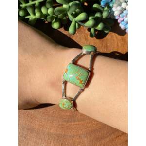 Emer Thompson Kingman Turquoise & Sterling Silver Fashion Cuff Bracelet - Product Image 2