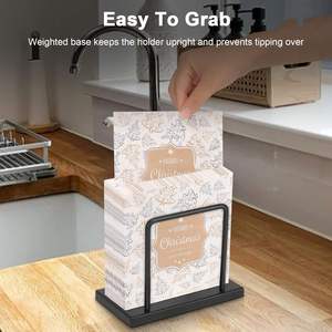 Porte-serviettes en métal classique de luxe de haute qualité, support de table, cuisine, salle à manger, rangement de papier debout, comptoir, taille personnalisée - Product Image 5