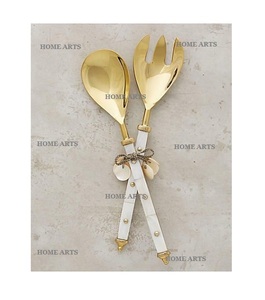 Juego de cubiertos de acero inoxidable de diseño admirable Juego de cubiertos de color dorado de la mejor calidad para los más vendidos - Product Image 1
