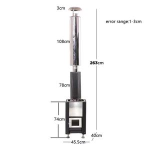 Sauna Cuadrada de Madera de Abeto Carbonizado para Exteriores con Calentador, Personalizada al por Mayor - Product Image 4