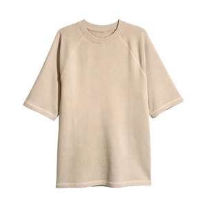 Camiseta de algodón orgánico 100% de gran tamaño para hombre, camiseta gruesa de 240 gramos con patrón sólido con técnicas bordadas, camiseta de Jersey a granel - Product Image 5