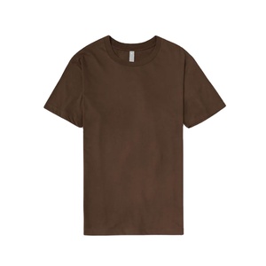 Camiseta Personalizada Unisex de Cuello Redondo en Algodón Fino, Camiseta de Algodón Chocolate de Primera Calidad - Product Image 1