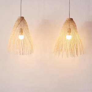 Lámpara colgante de ratán tradicional hecha a mano al por mayor con diseño de bambú cubiertas de luz ecológicas para oficina en casa - Product Image 2