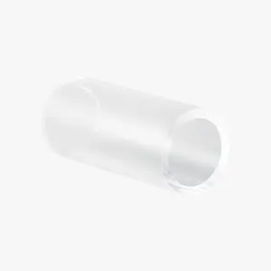 Embout rond plat rigide en acrylique transparent pour tubes - Product Image 1