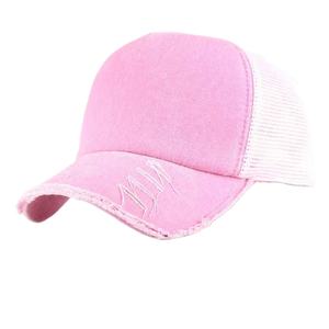 Wholesale Custom Washed <b>Vintage</b> Denim Sport Baseball Cap Dyed Solid Color Distressed Mesh Foam Dad <b>Trucker</b> <b>Hat</b> - Product Image 3