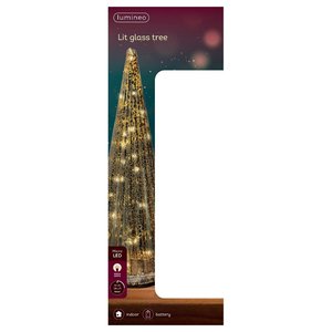 Adorno Navideño MicroLED Dorado para Árbol de Navidad 489498, 20 Luces, 11x31.5cm, Bola para Decoraciones Navideñas Kaemingk - Product Image 2